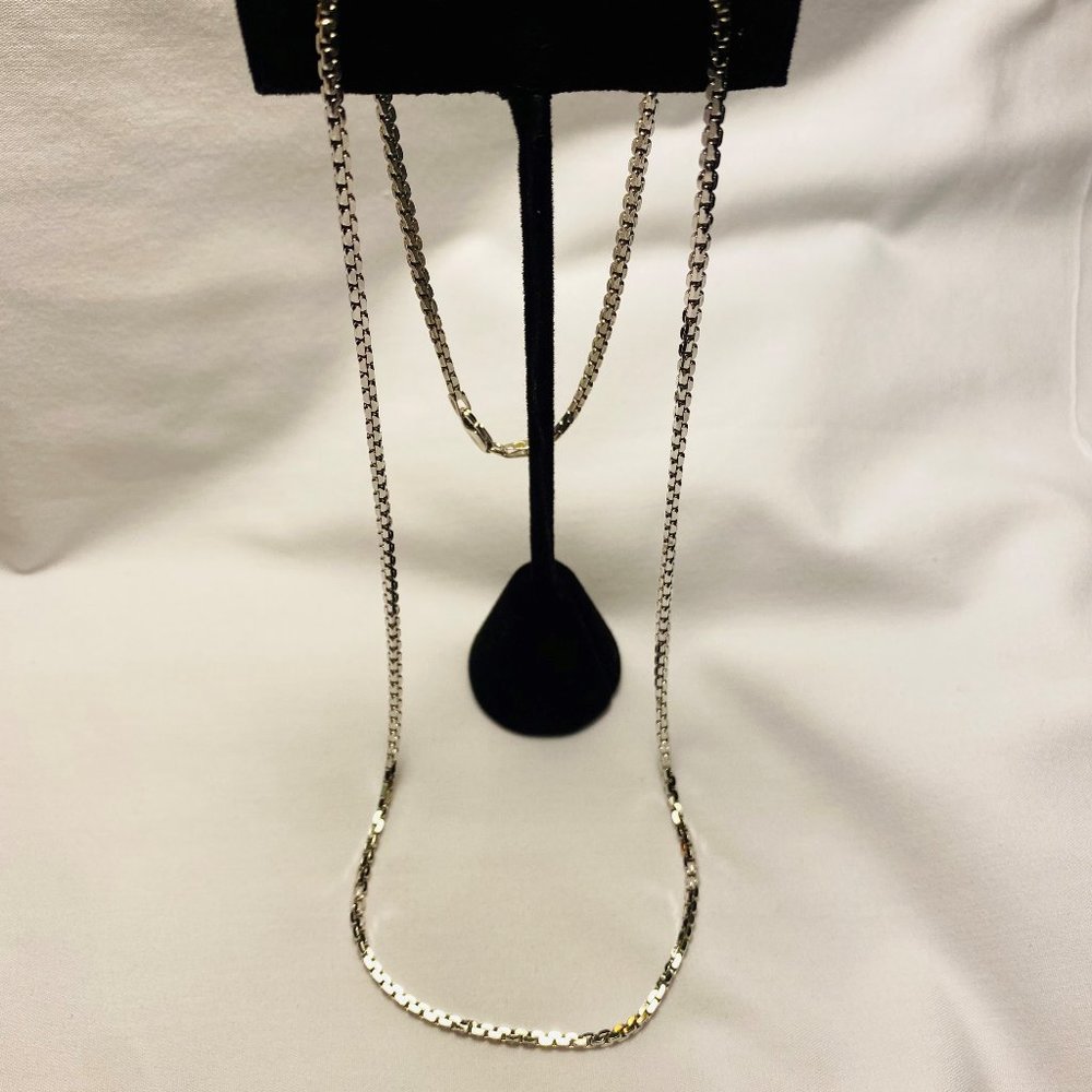 24" Box Silver Necklace